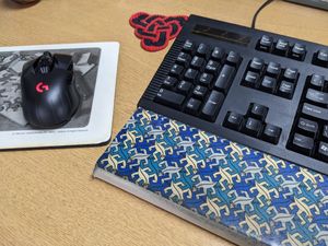 Keyboard and mouse on my desk